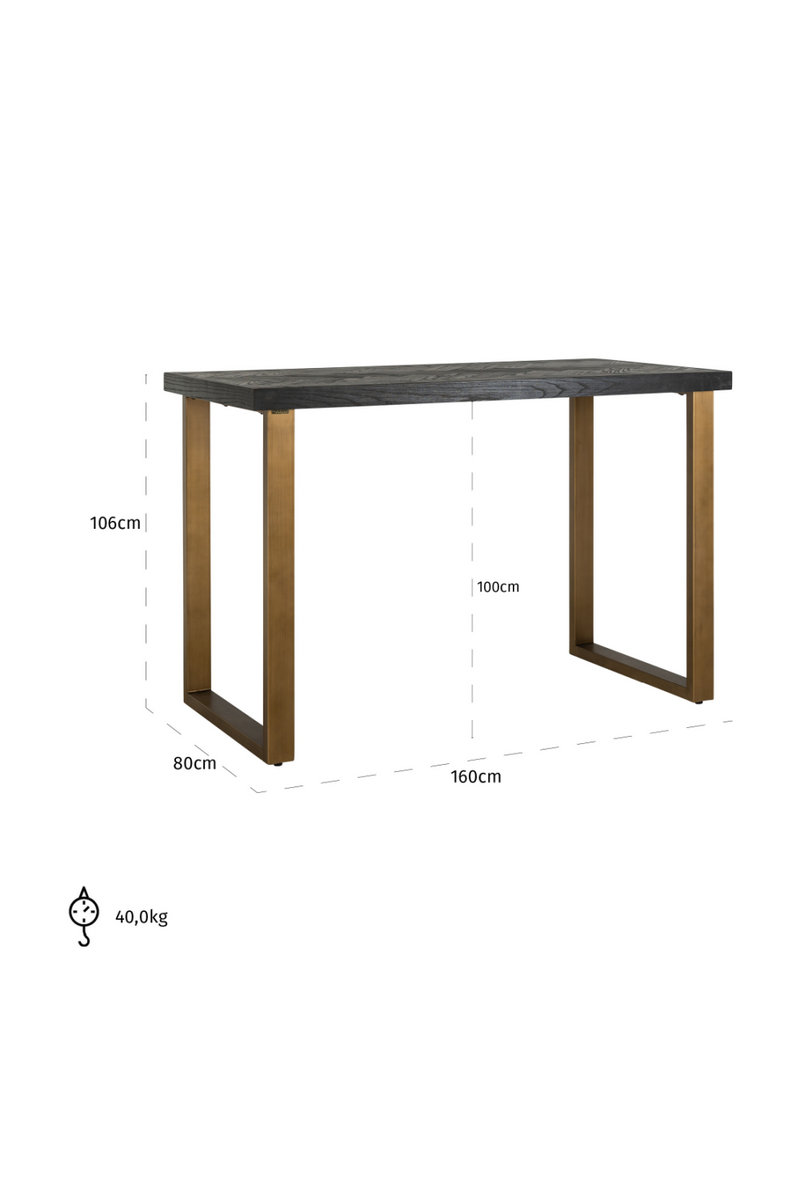Table bar moderne en chêne noir | Richmond Blackbone | Meubleluxe.fr