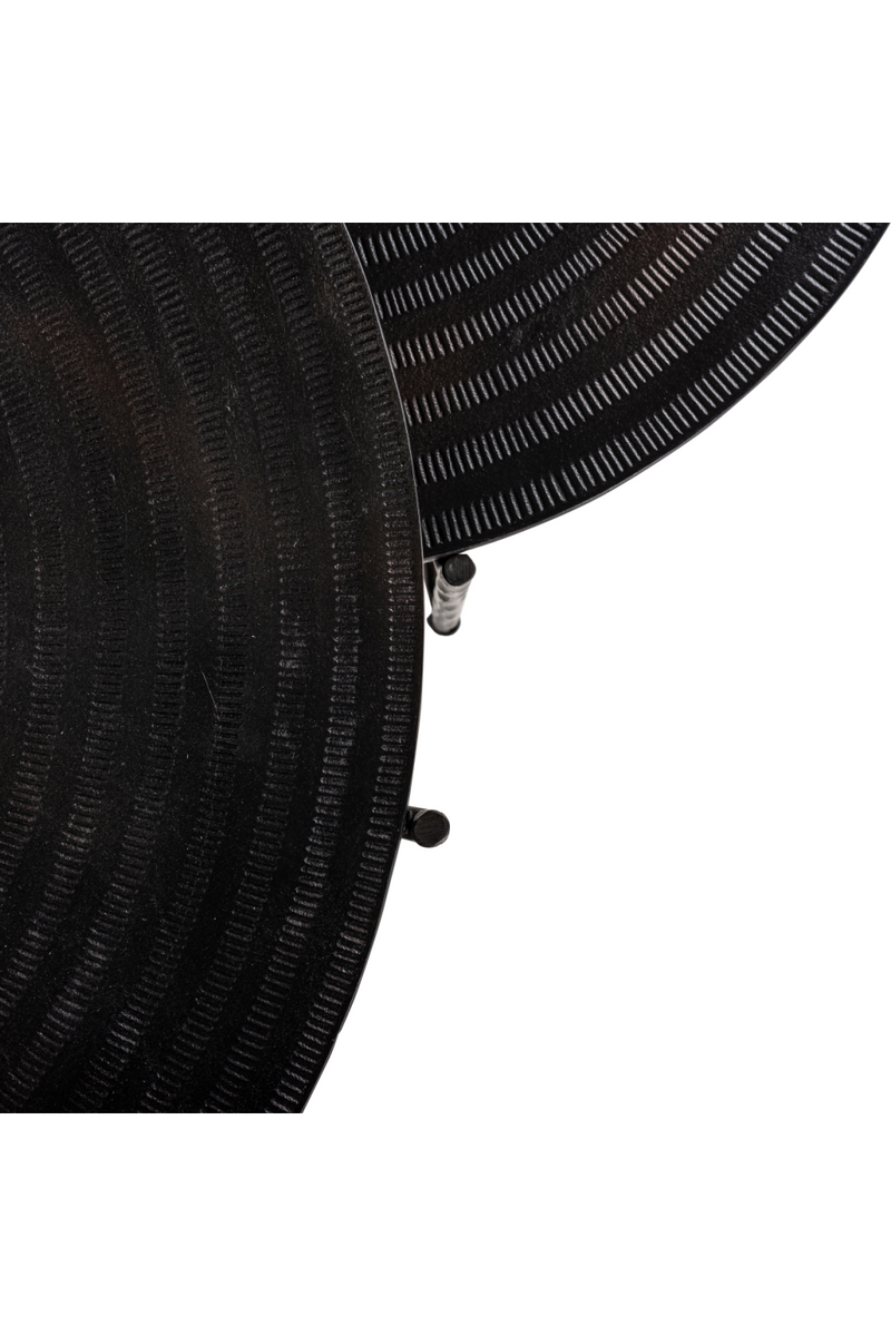 Table basse gigogne en aluminium noir (lot de 2) | Richmond Ventana