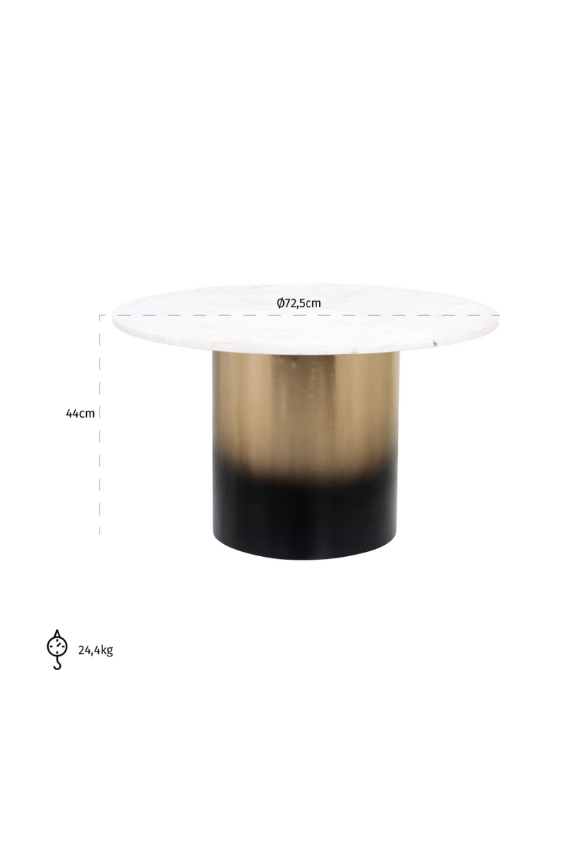 Gradient Pedestal Coffee Table | OROA Alfie | Meubleluxe.fr