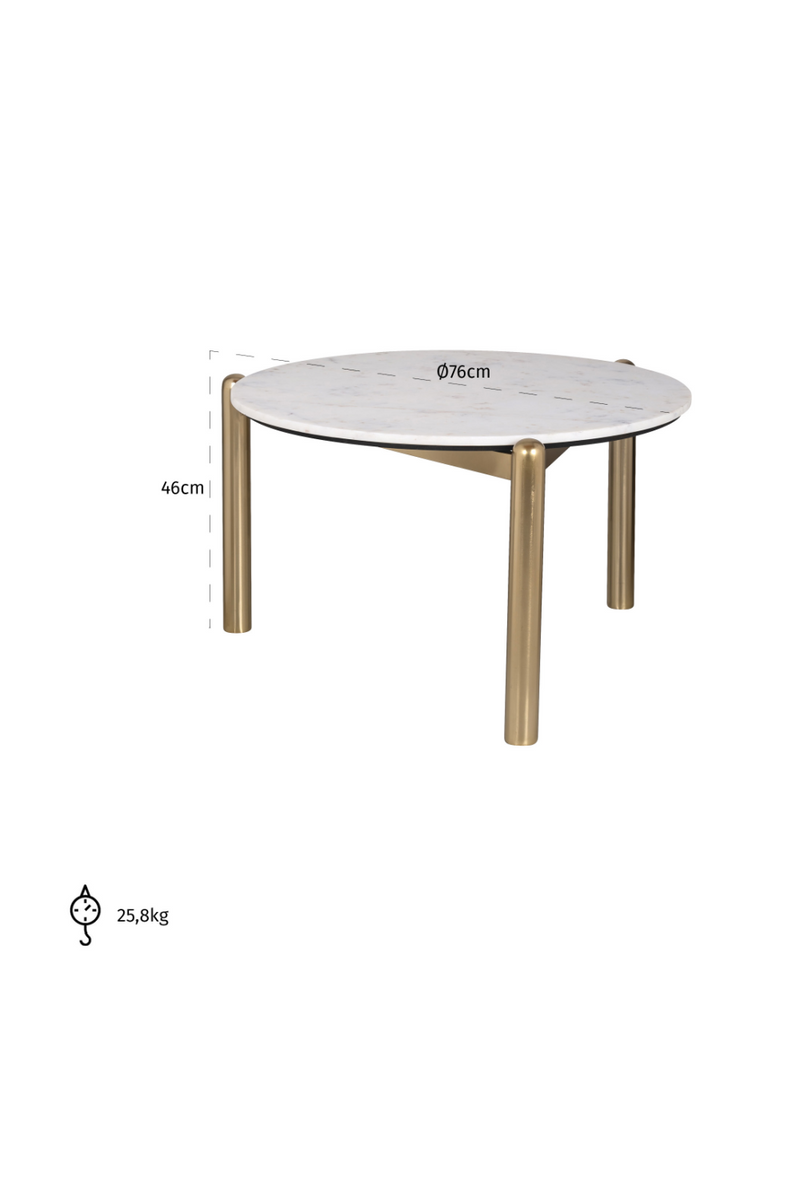 Tripod Marble Coffee Table | OROA Jael | Meubleluxe.fr
