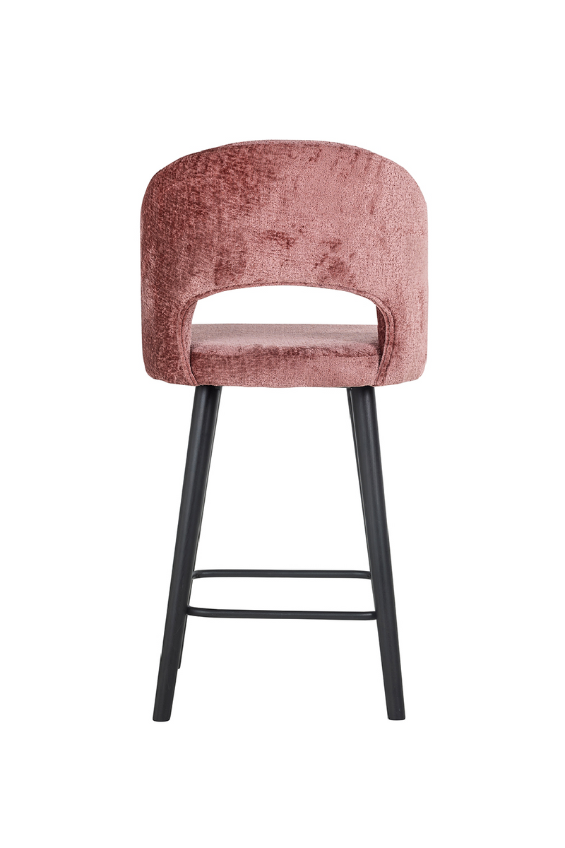 Chaise de comptoir en tissu chenille | Richmond Twiggy | Meubleluxe.fr