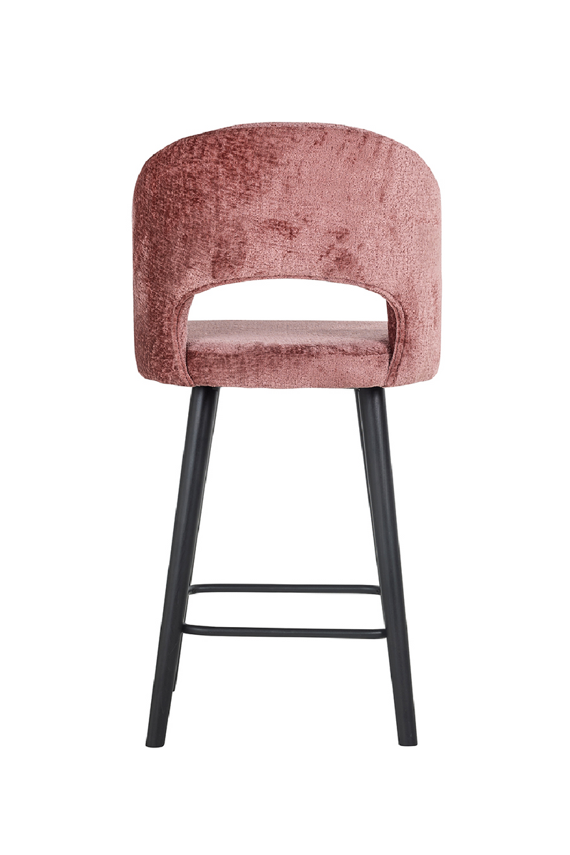 Chaise de comptoir en tissu chenille | Richmond Savoy | Meubleluxe.fr