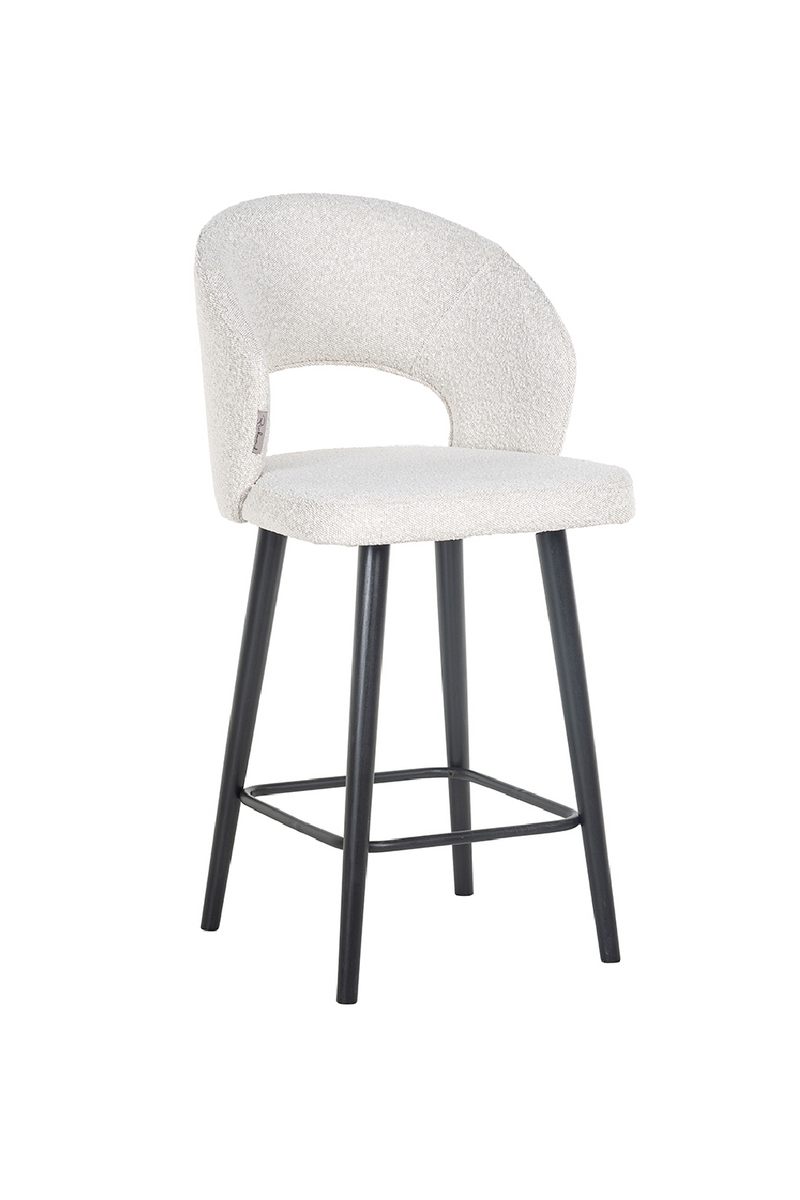 Chaise de comptoir en tissu chenille | Richmond Twiggy | Meubleluxe.fr