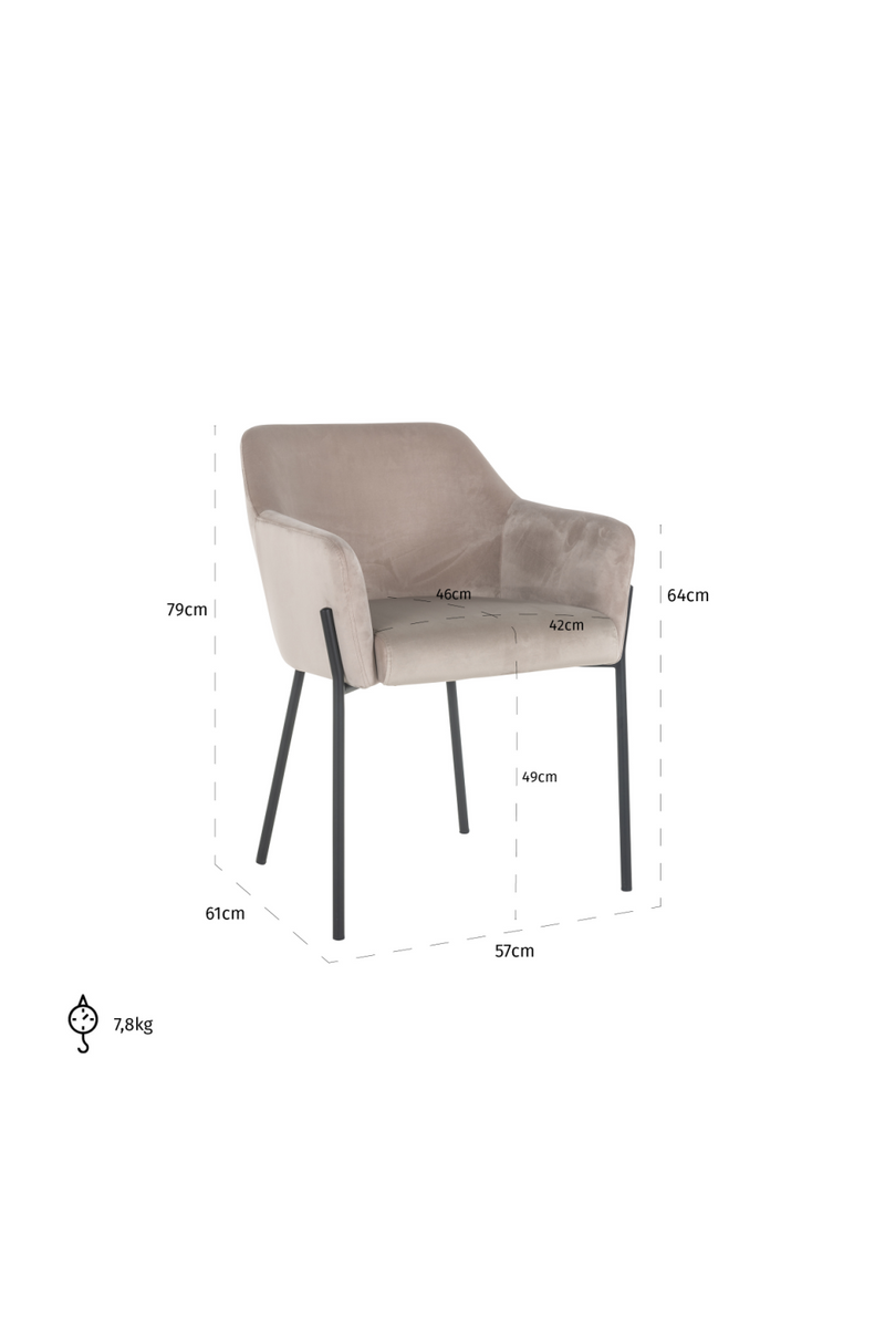 Chaise de salle à manger avec accoudoir | Richmond Fay | Meubleluxe.fr