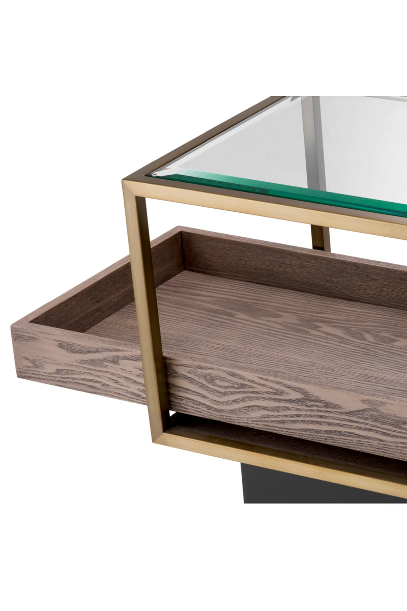 Table basse en bois et verre transparent | Eichholtz Roxton | Meuble luxe